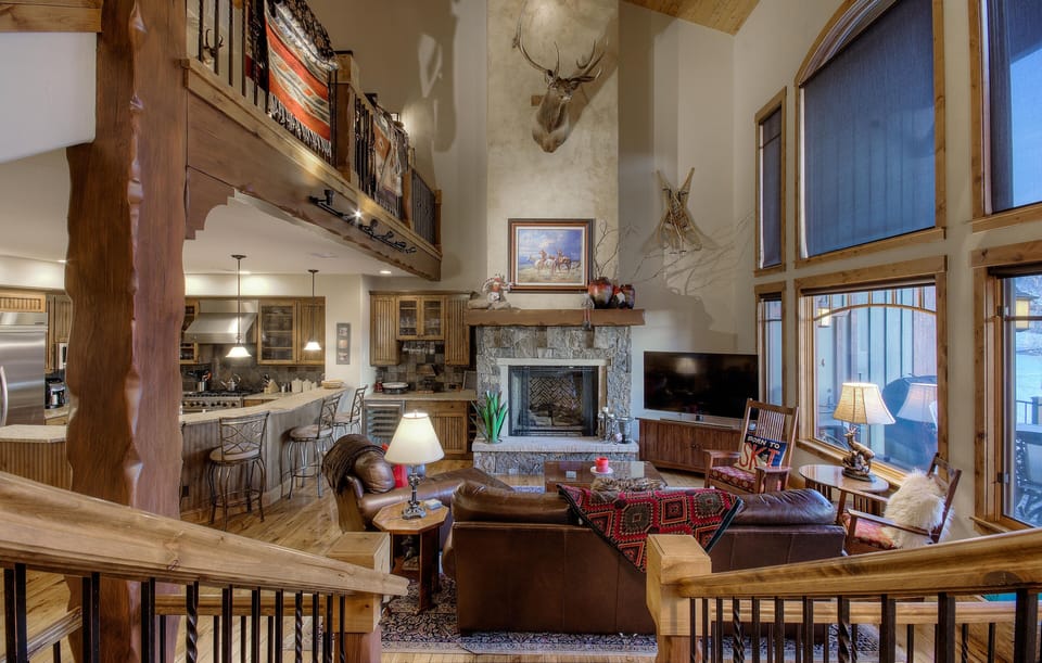 Living Area with Soaring Ceilings