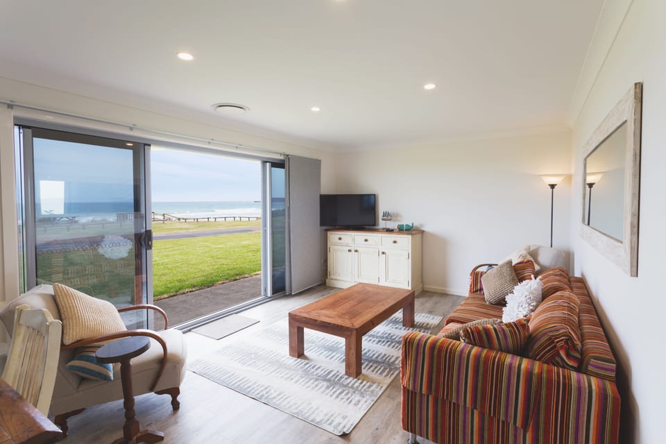 Living room with ocean views