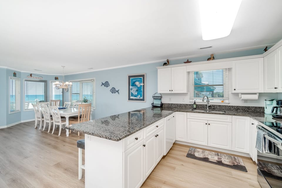 Plenty of room to maneuver in this well appointed kitchen