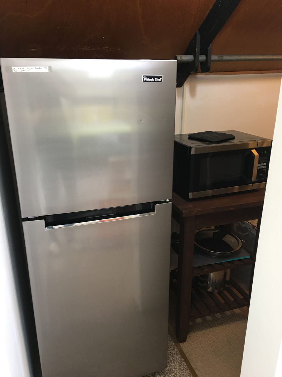 Fridge and microwave
