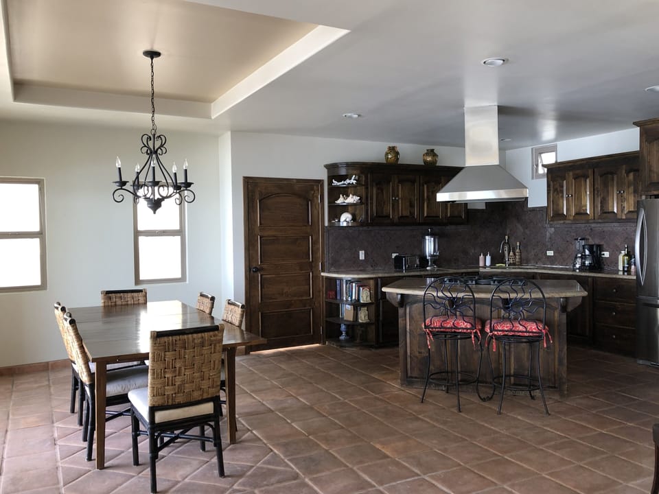 Open concept kitchen and dining