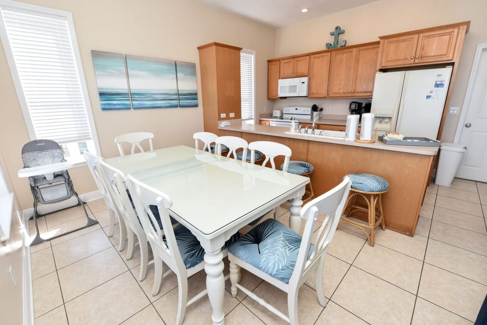 Our kitchen is stocked with everything including an Instant Pot and Keurig.