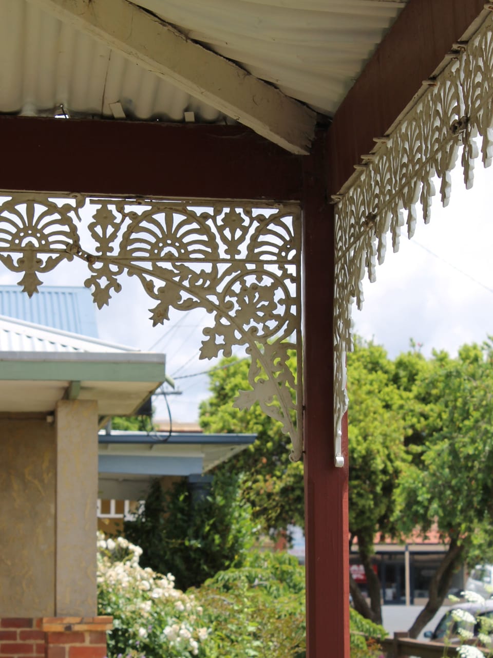 Period latticework on verandah. House built c1895