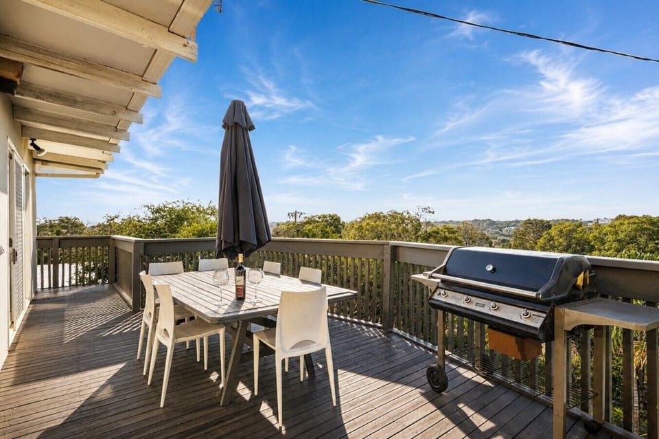 Spacious deck perfect for BBQs and sunset gatherings.