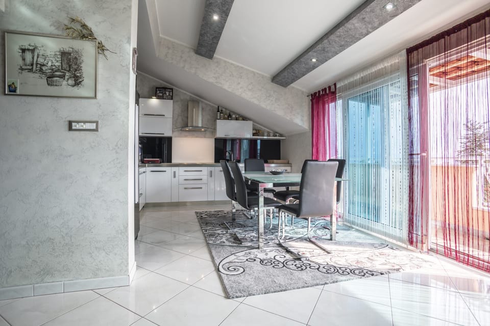 Dining area with kitchen