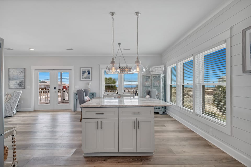 Beautiful views for the chef when they are cooking in the gourmet kitchen.
