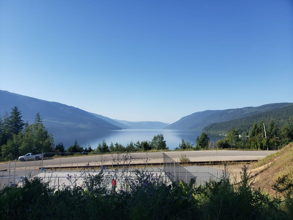 Lake view from the Mabel lake airstrip