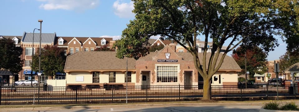 Metra’s train station around the corner. 
