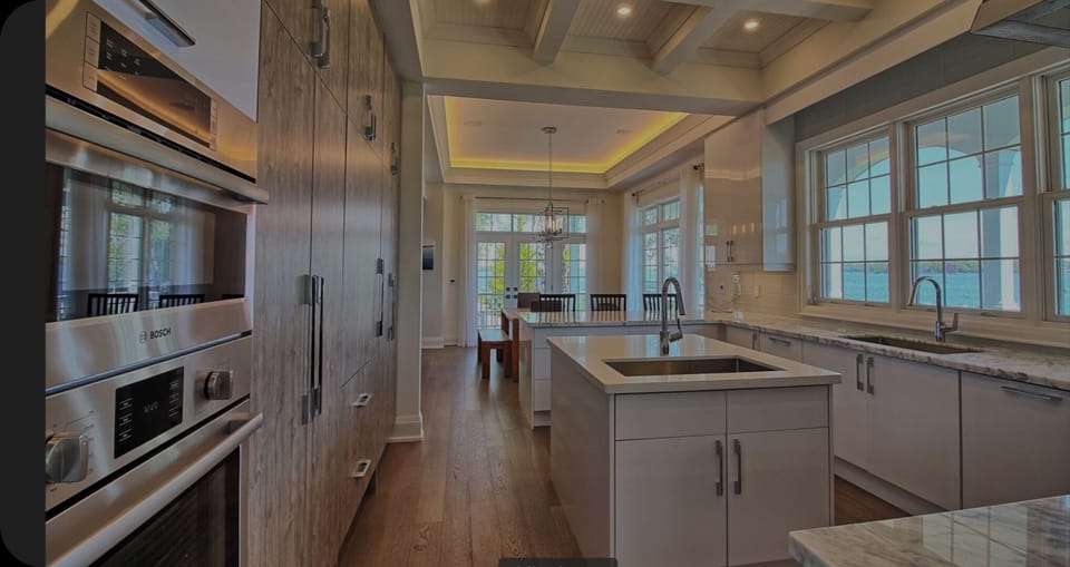 Kitchen and eating area