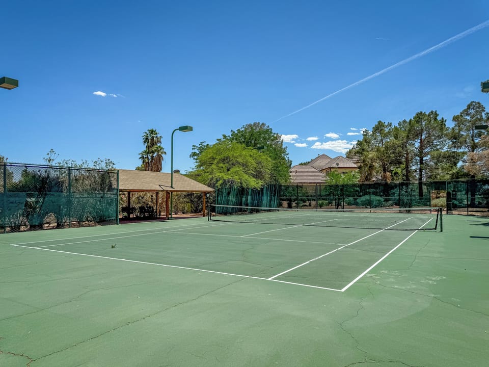 Private tennis court