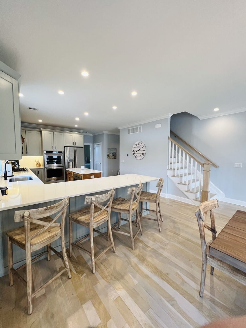 Open concept kitchen with ample seating