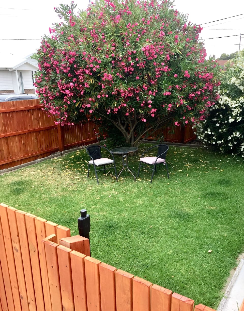 Fully Fenced Front Garden, Child Locks, Lawn, Shade, Great for Kids or Pets.