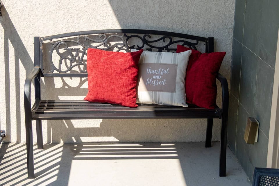 Have a seat and enjoy the beautiful views from the 6th floor balcony.