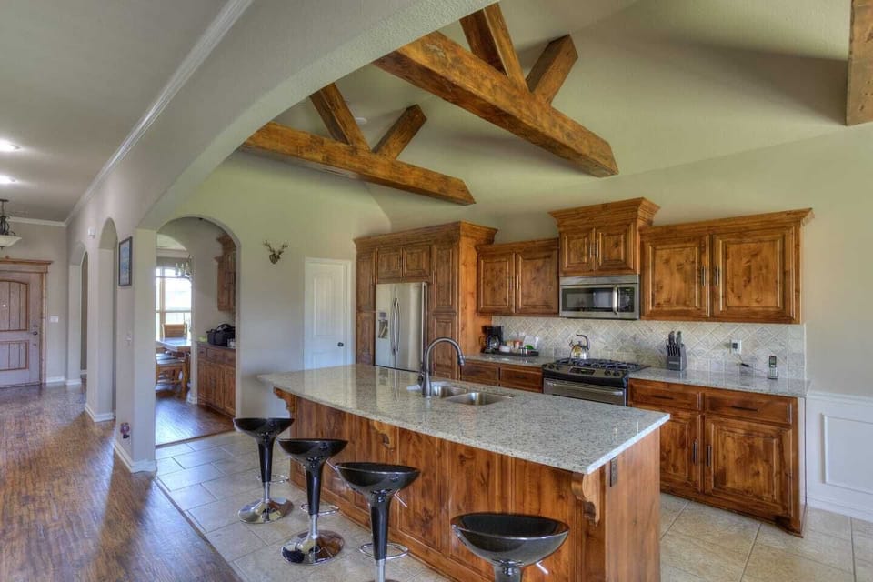 Kitchen Island with Barstools
