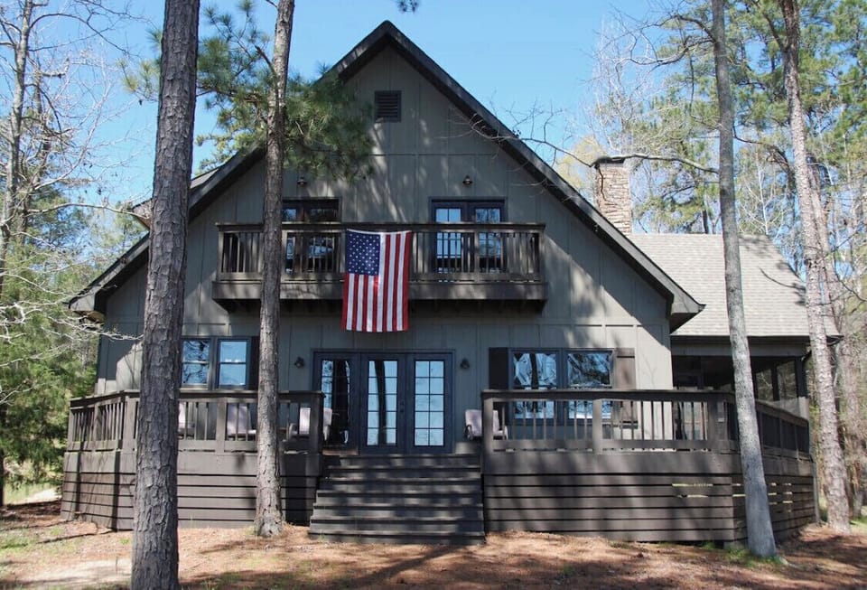 Front side of the house that faces the lake