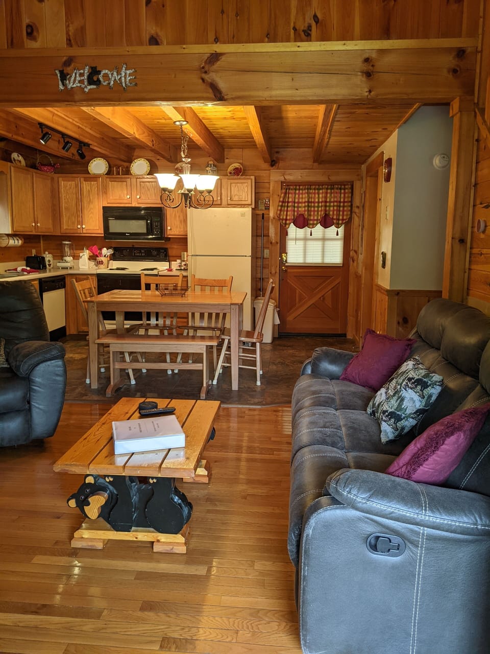 View from the front door leading into Honey Bear Bungalow!