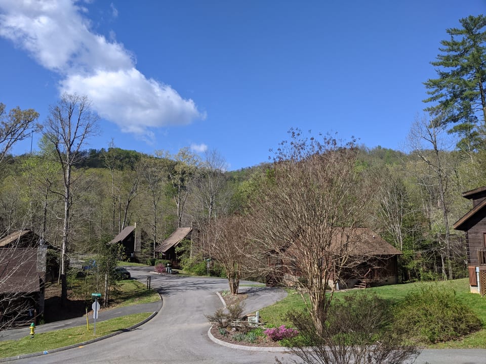 Gorgeous view of the mountains from our front porch!