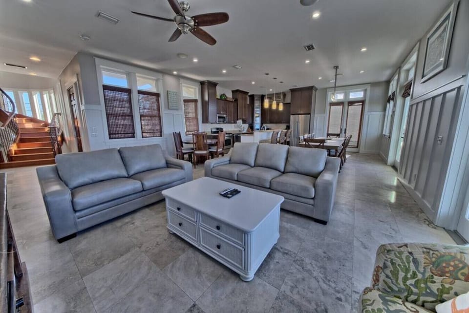 Main House living room dinning room and kitchen