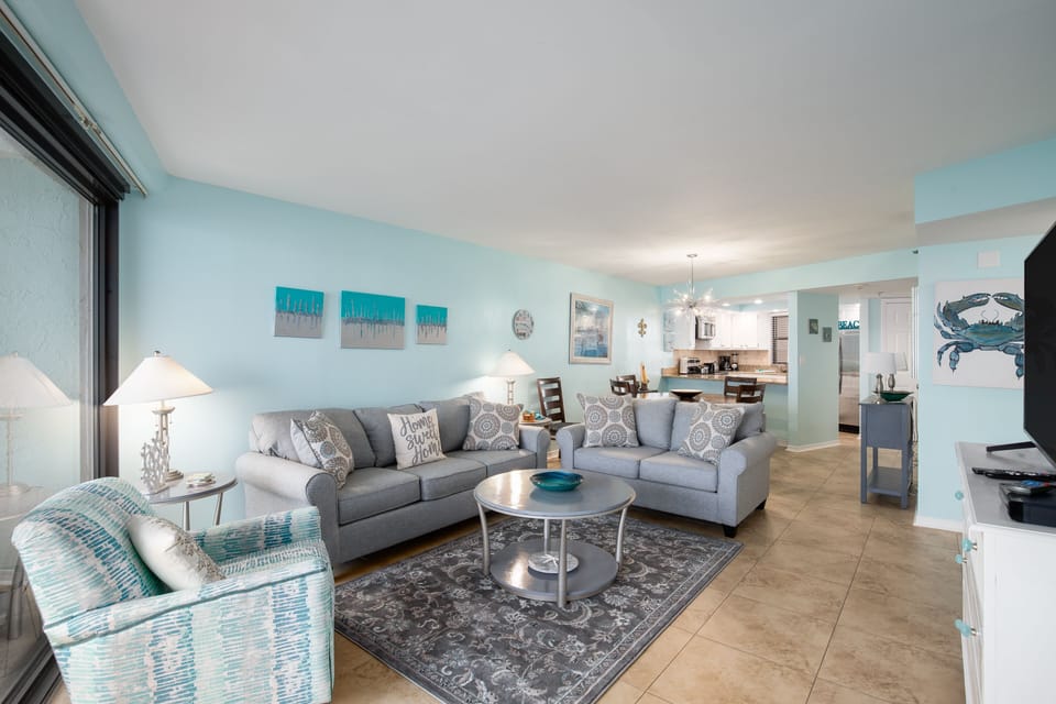 Living Area with sleeper sofa