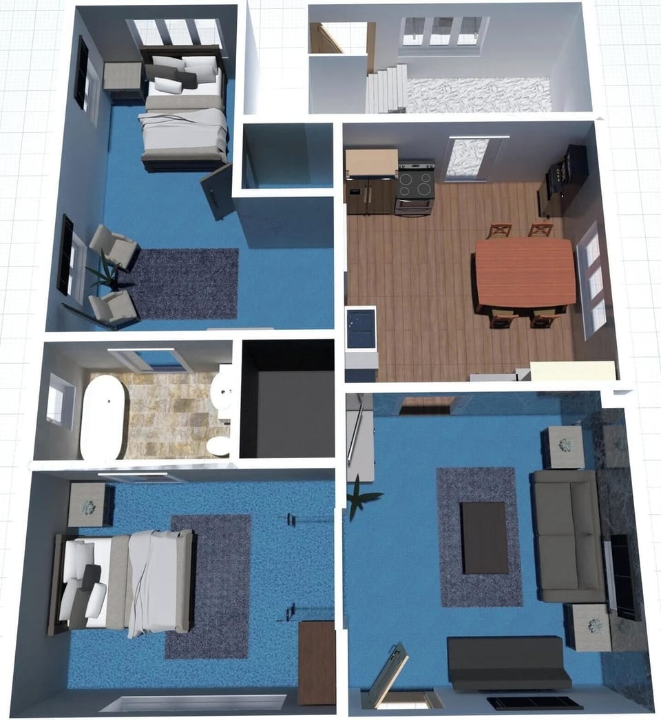 General layout purposes, furnishings and colors may vary