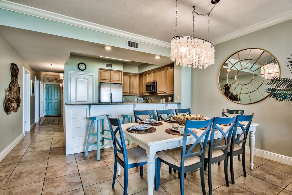 Extra large dining room table with seating for 8