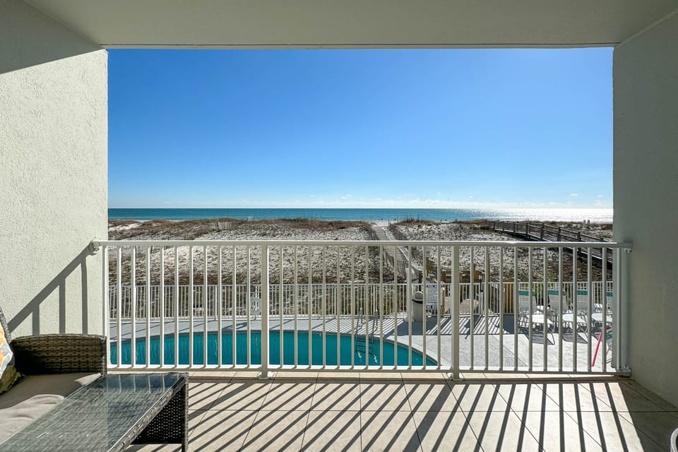Gulf-front view from the private balcony
