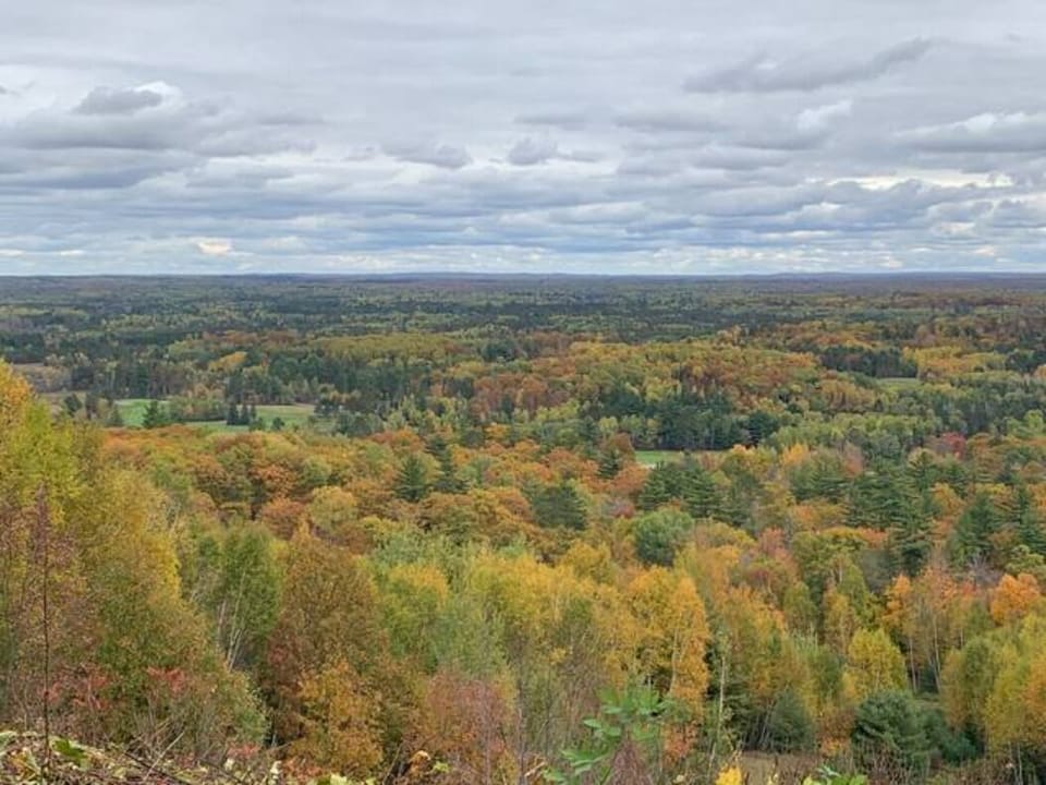 Autumn view from the top of nearby mountain