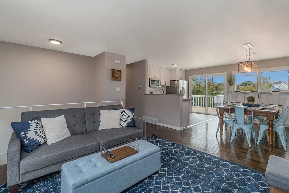 A small, firm futon can sleep an extra guest. 