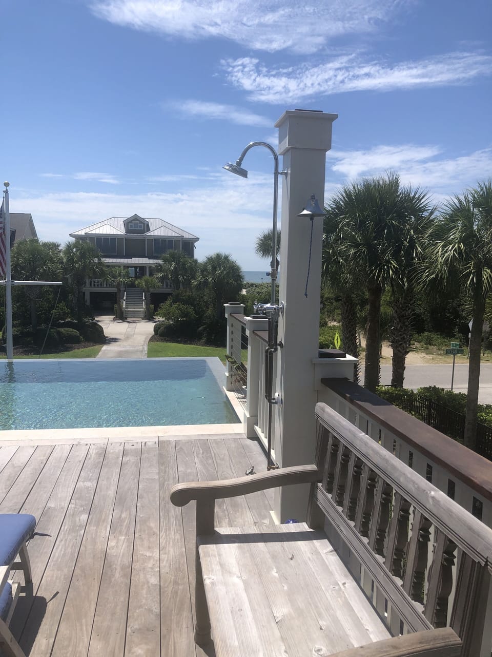 Outdoor Shower on Pool Deck