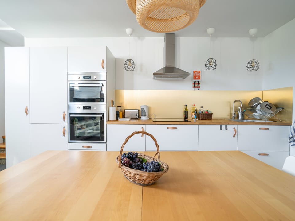 dining area and kitchen