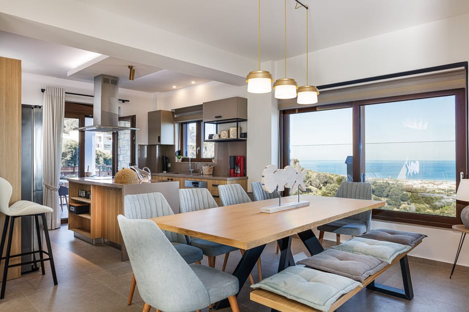 Interior dining table seats 10 guests