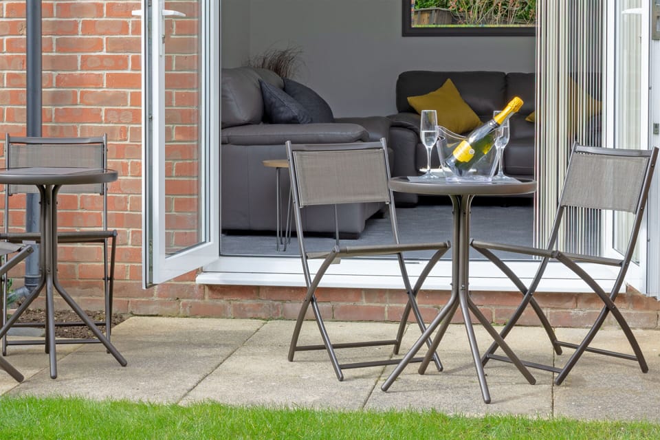 Enjoy a glass of whine on the patio area