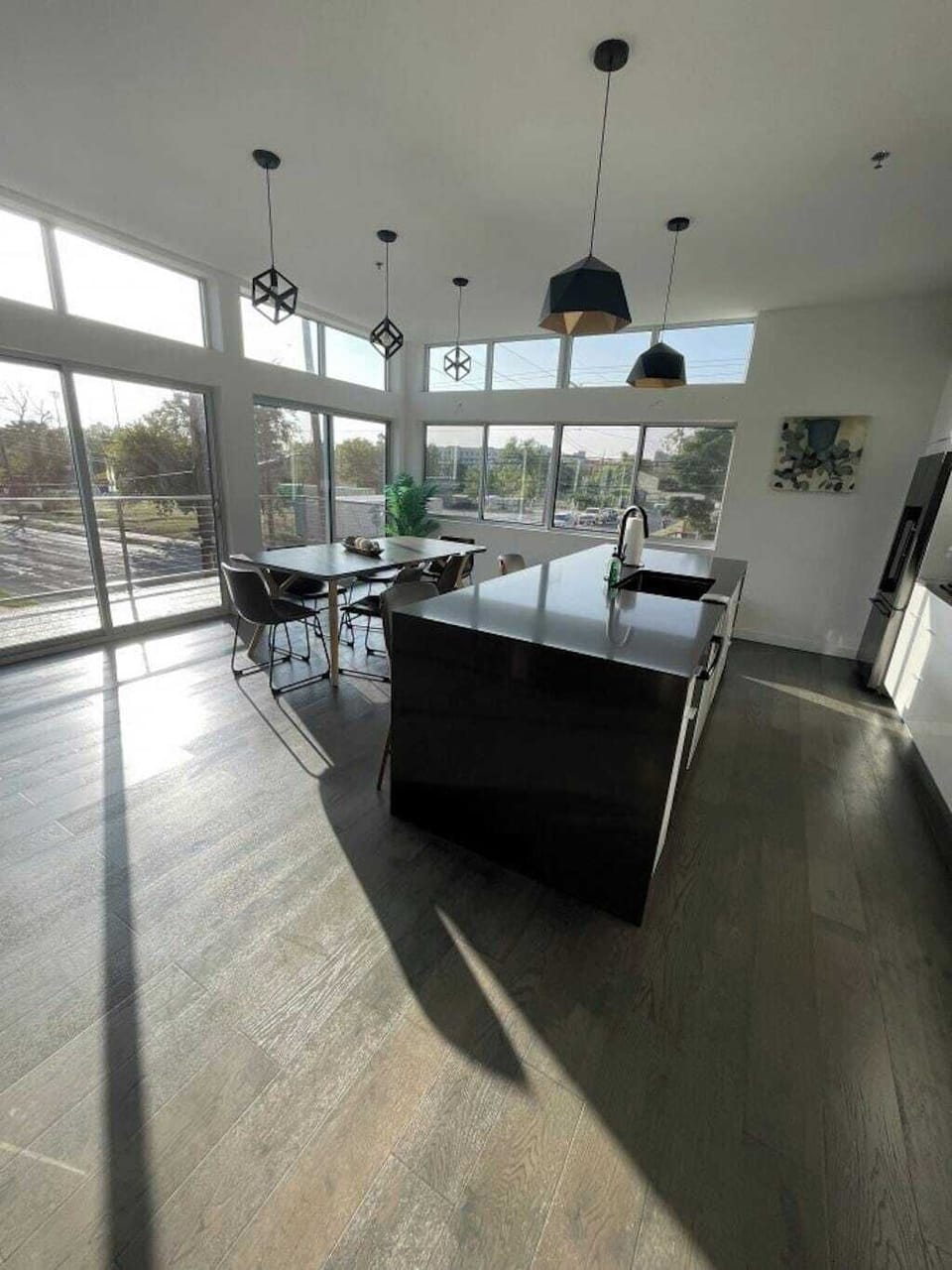 Kitchen with dining view