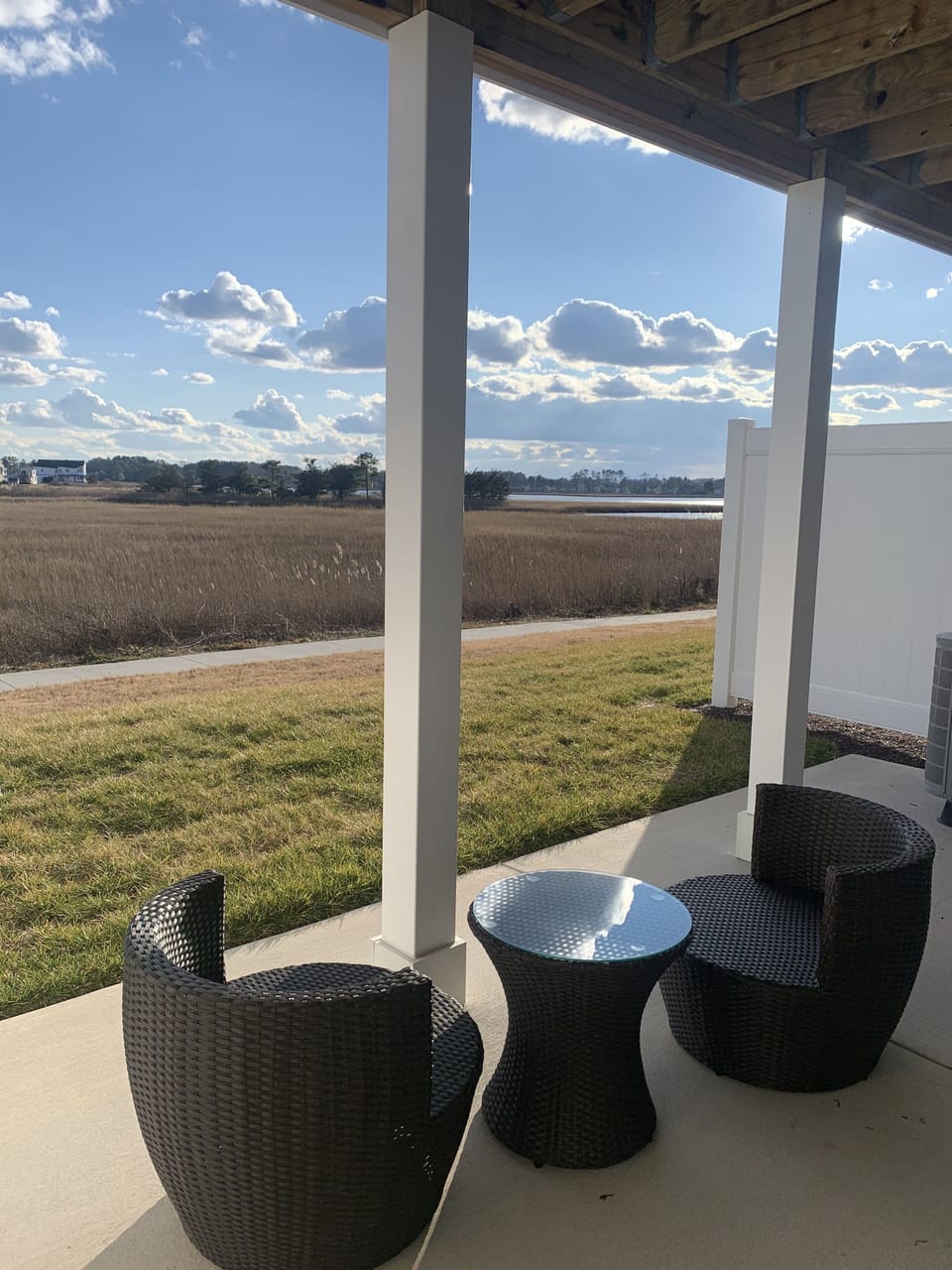 first floor master private patio