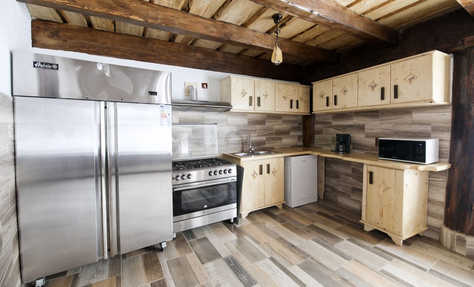 Professionally equipped kitchen, top appliances