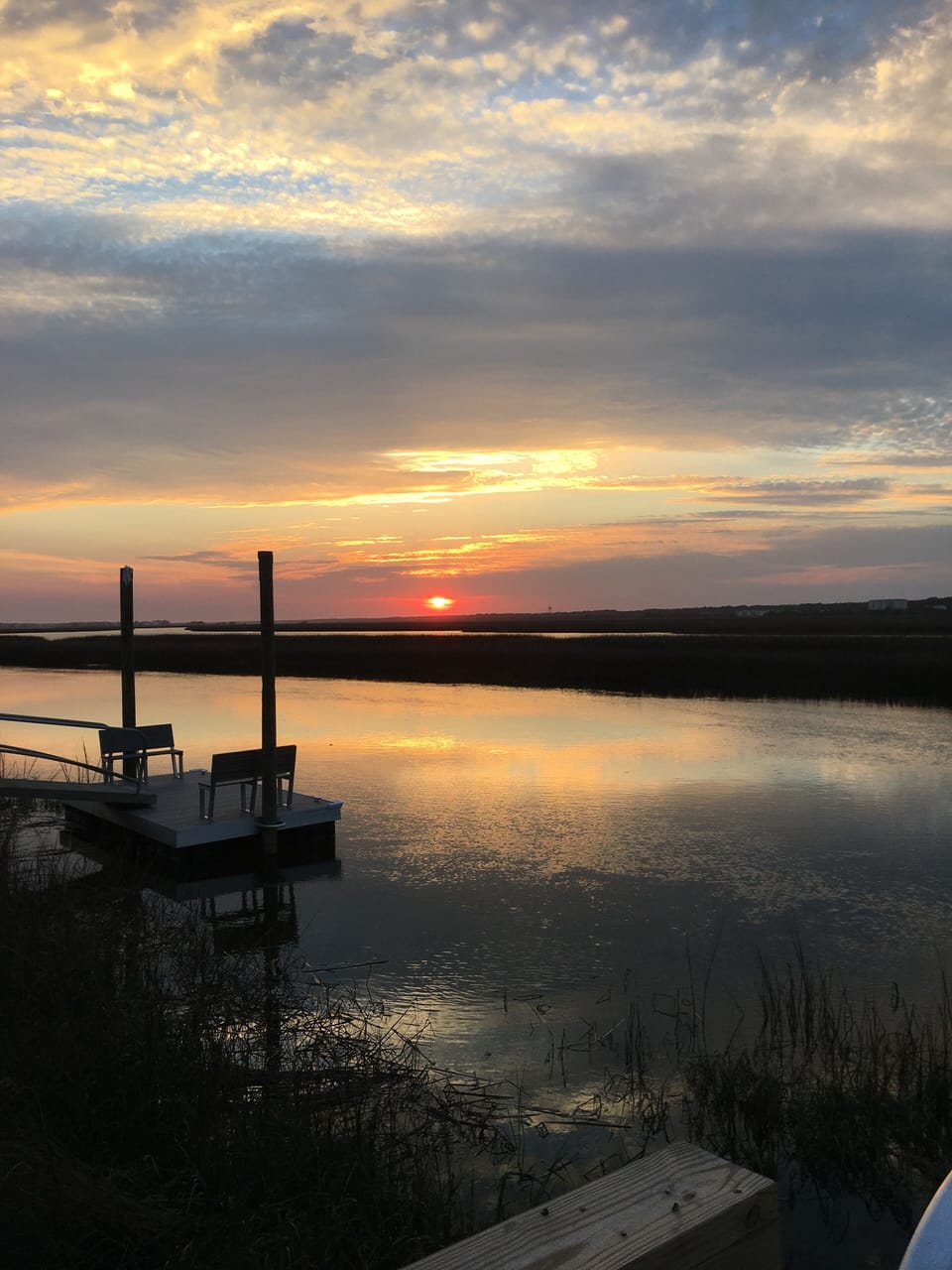 Sunset from the back of the house