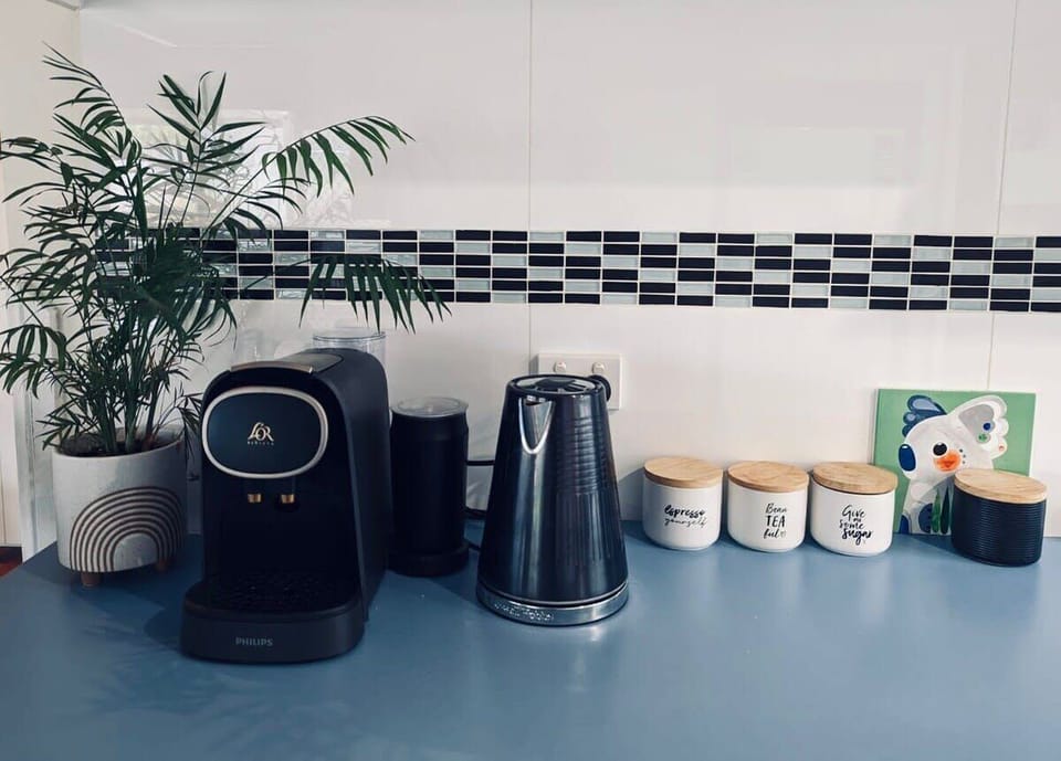 The kitchen is very well stocked