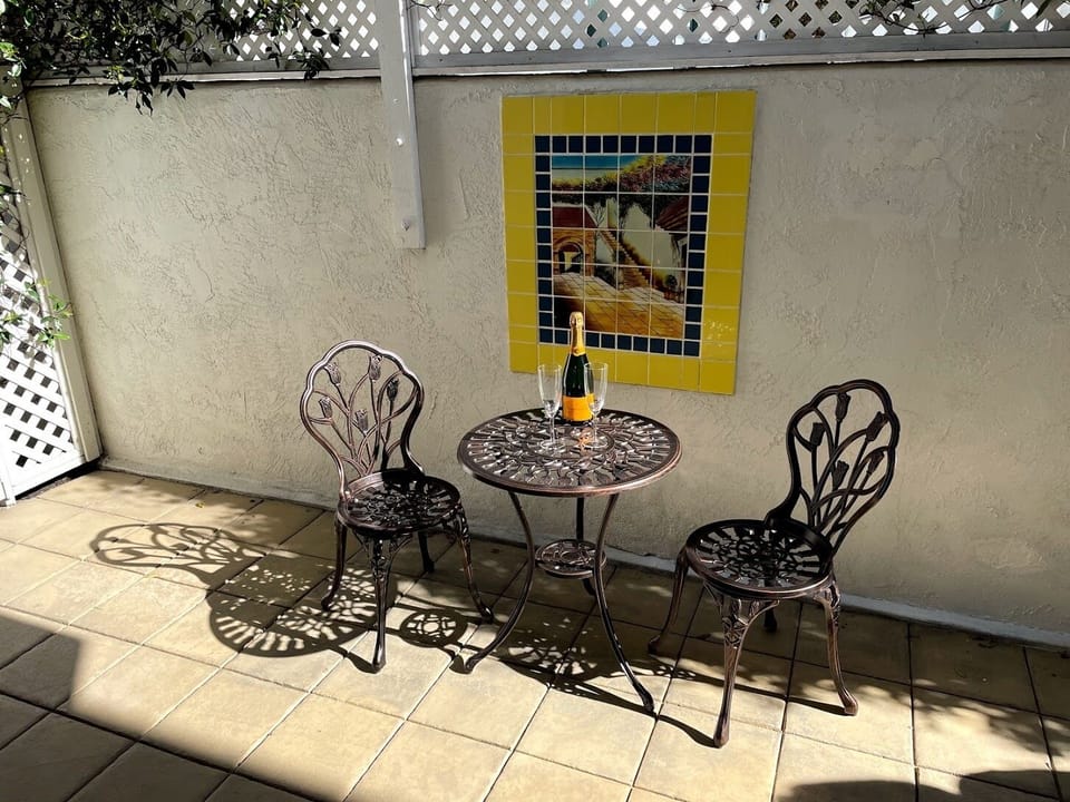 Private Patio off Primary Bdrm is a private place to read or have coffee