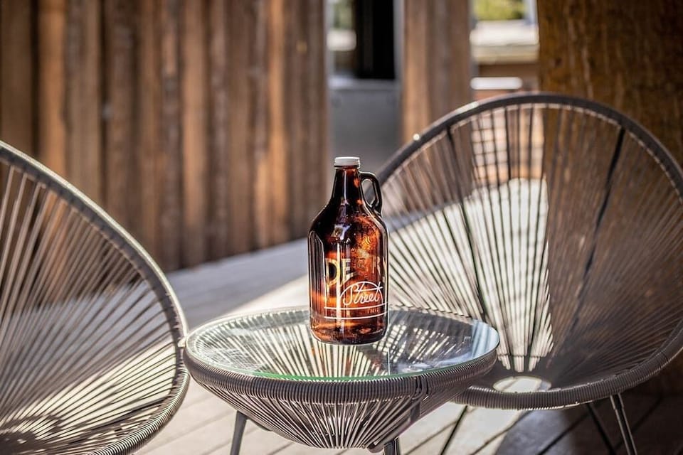 Relax on the patio with a growler from Perry Street Brewery!