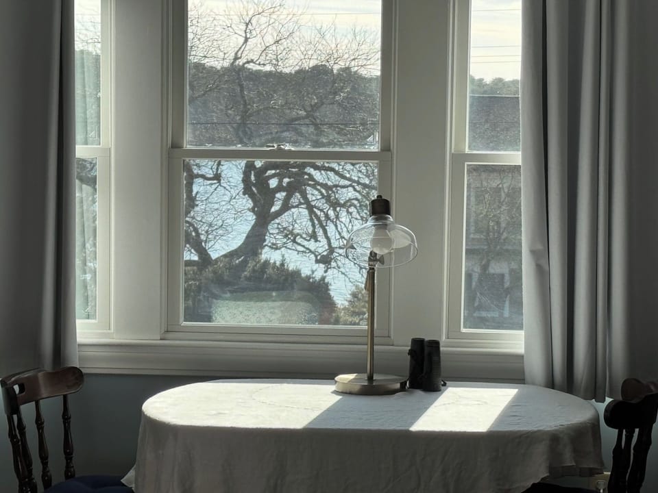 Have dinner with a view in the master bedroom