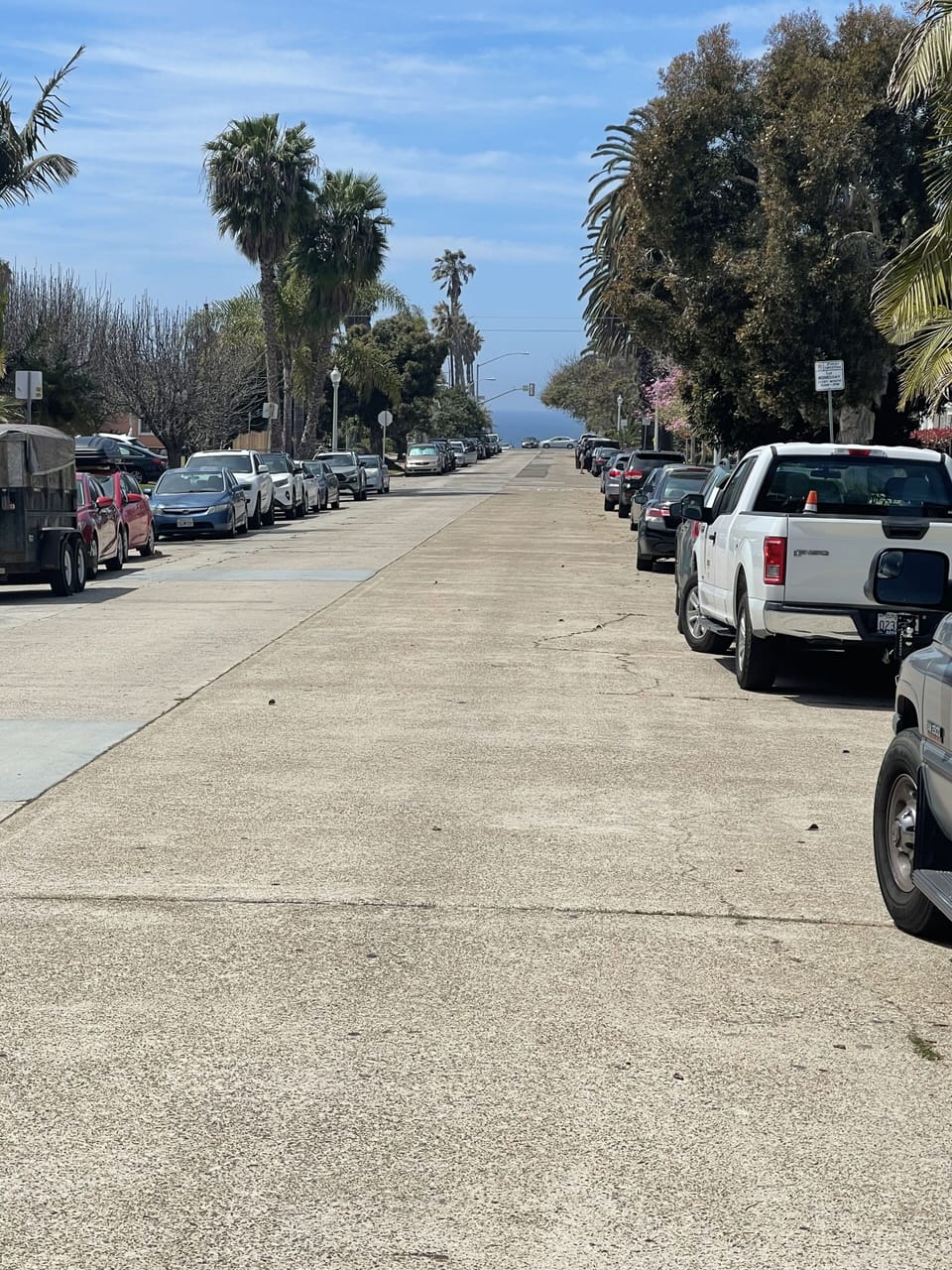 View to beach from front street