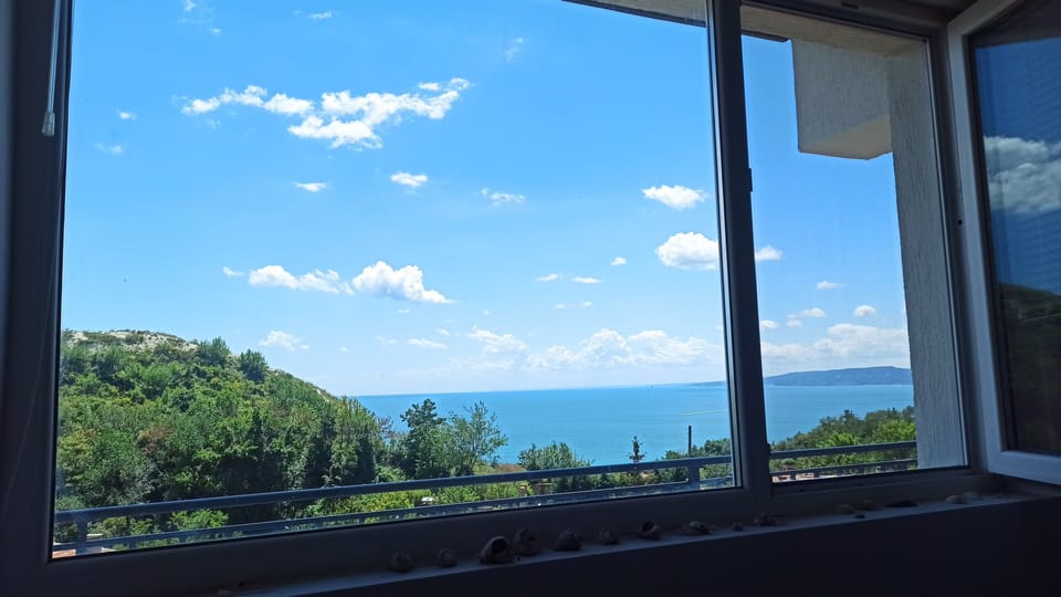 Sea view, as seen from the living room on the third floor