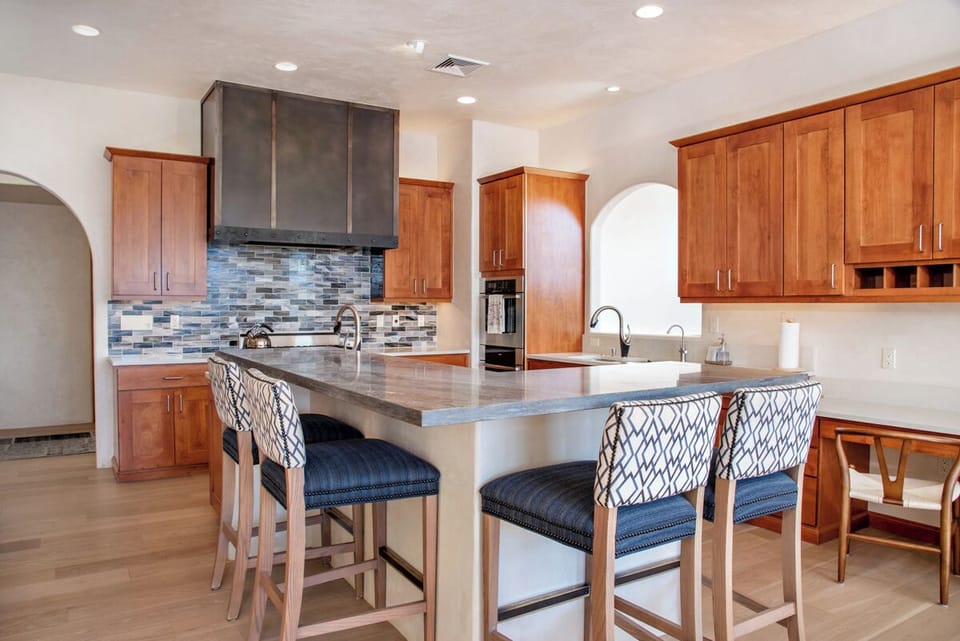 Main house ~ kitchen, bar and desk