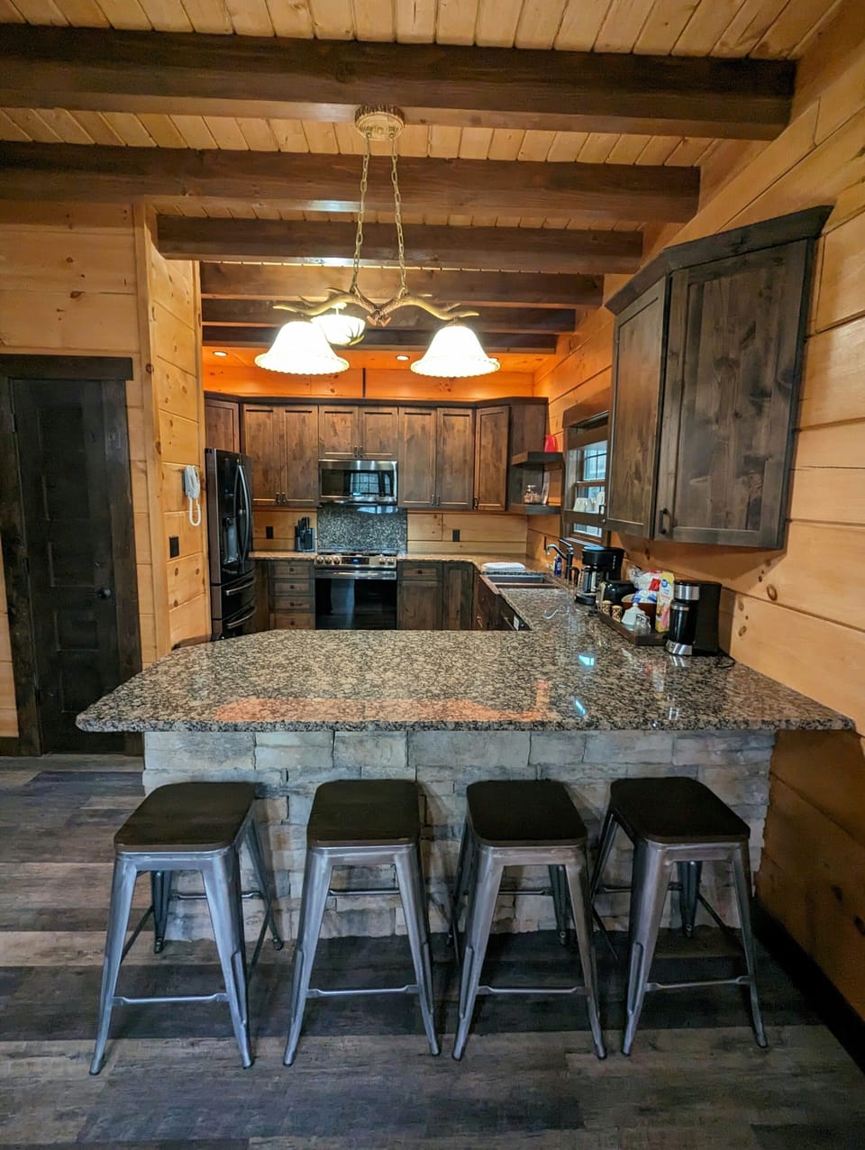 Kitchen with extra island seating