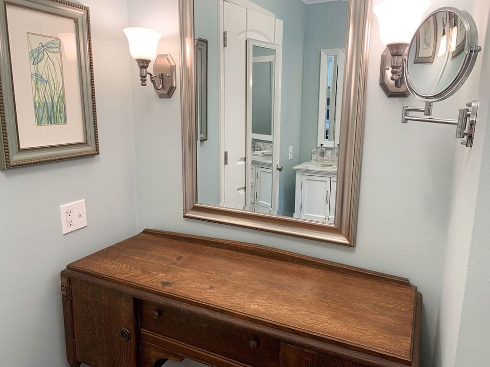 Upstairs bathroom vanity.