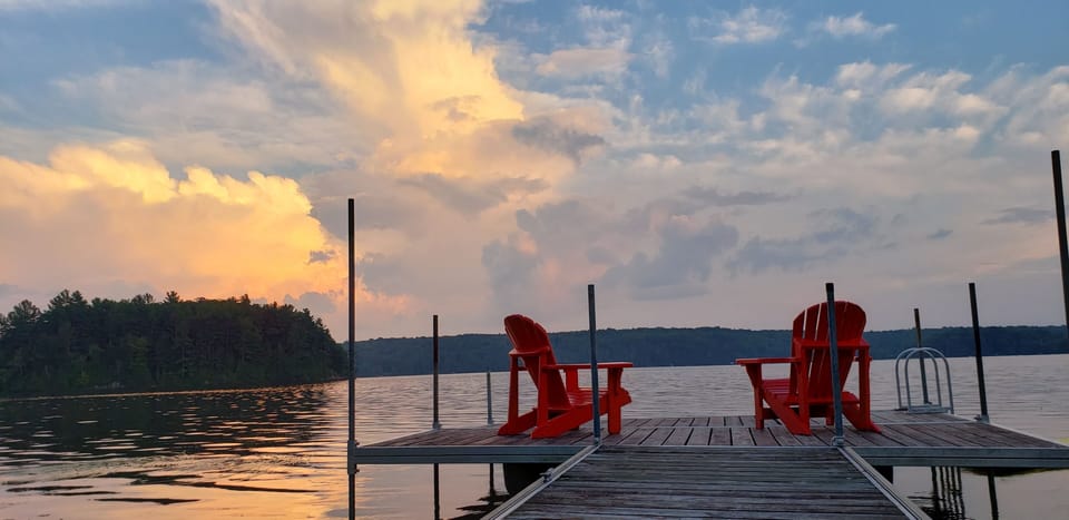 Sunset off the dock.  No filter applied - just a gorgeous evening