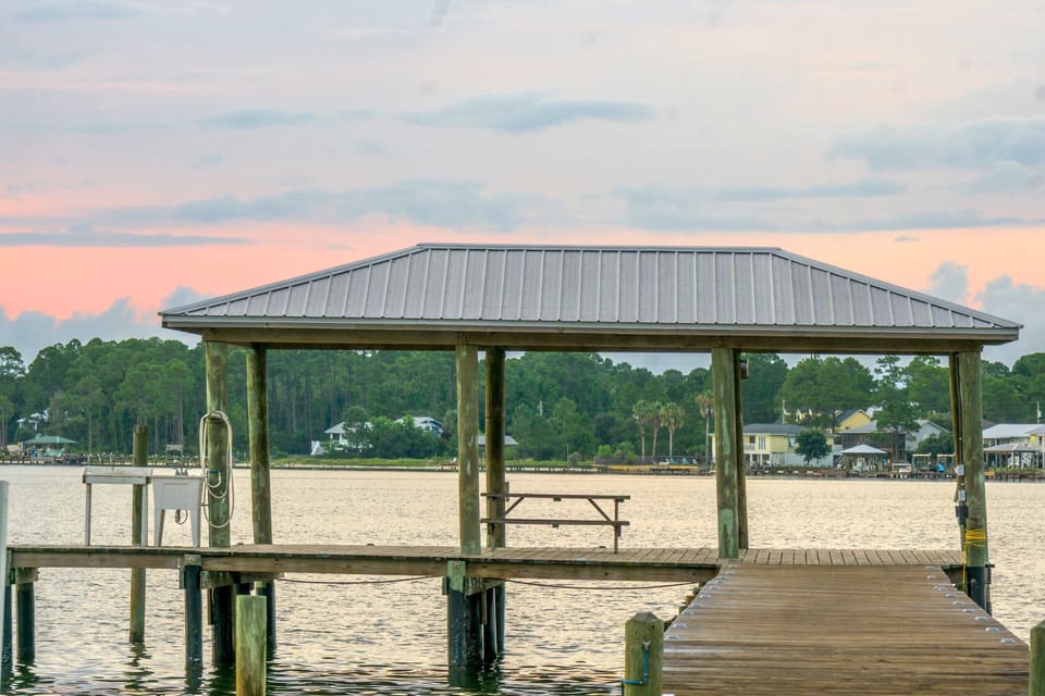 Boat Launch, Fishing Pier, Cleaning Station, & Charcoal Grilling & Picnic Area