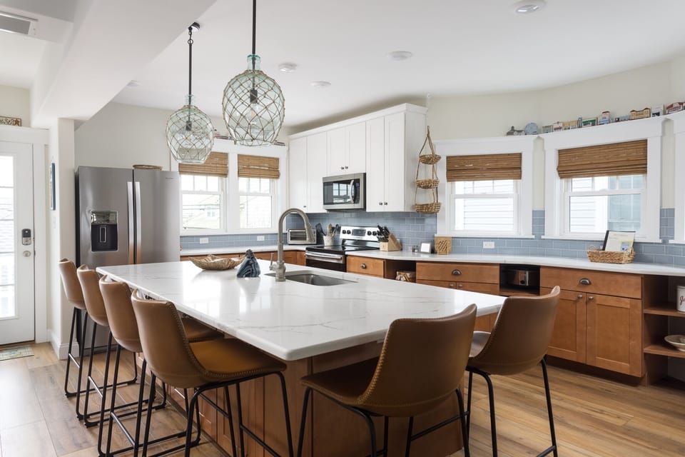 Large kitchen island that seats 6