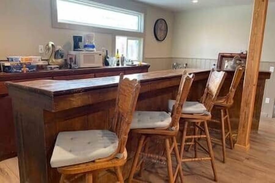 Part of the original "weeping willow" bar, located in the main living room area of the lodge.  