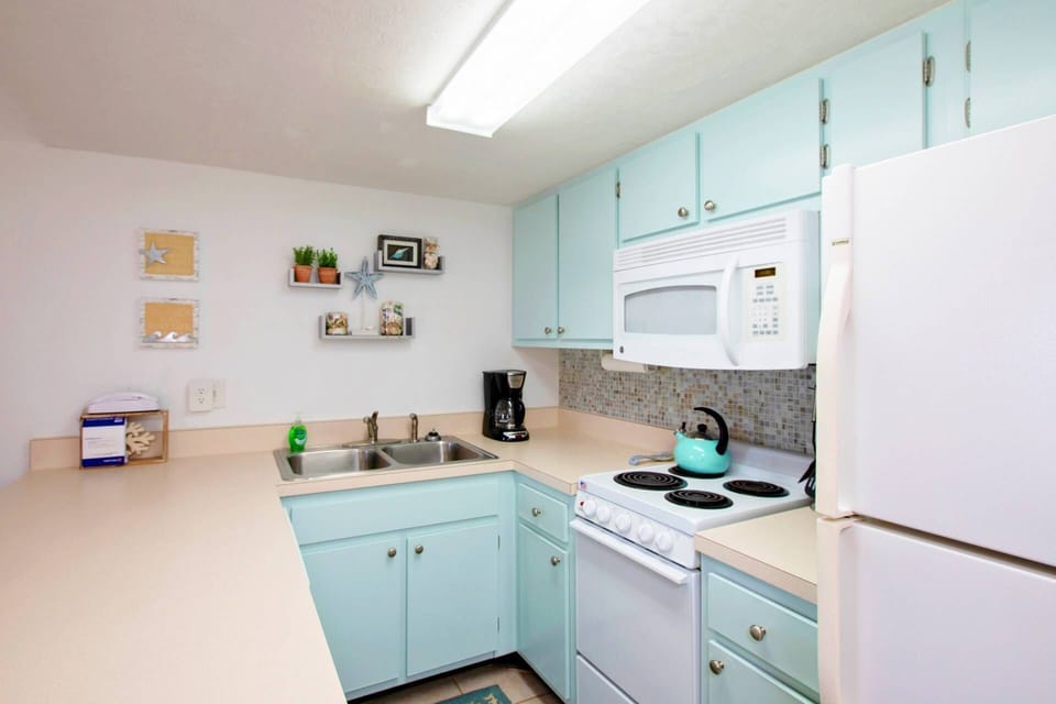 A full size refrigerator with ice-maker, dishwasher, 4-top stove, oven, microwave, coffee pot, Keurig, blender and much more are provided.